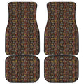 African Afro Inspired Pattern Print Front and Back Car Floor Mats
