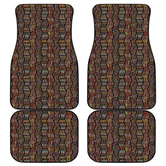 African Afro Inspired Pattern Print Front and Back Car Floor Mats