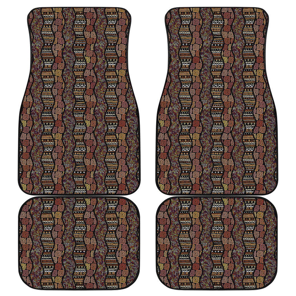 African Afro Inspired Pattern Print Front and Back Car Floor Mats