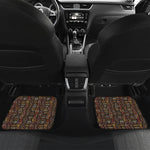 African Afro Inspired Pattern Print Front and Back Car Floor Mats