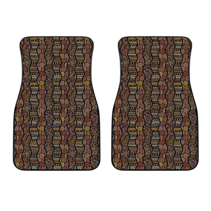 African Afro Inspired Pattern Print Front Car Floor Mats
