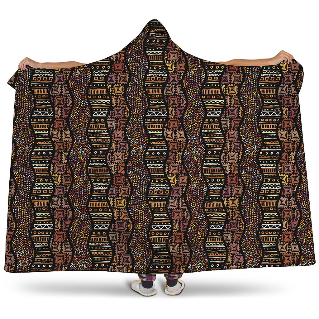 African Afro Inspired Pattern Print Hooded Blanket