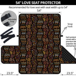 African Afro Inspired Pattern Print Loveseat Protector