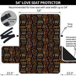 African Afro Inspired Pattern Print Loveseat Protector