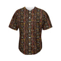 African Afro Inspired Pattern Print Men's Baseball Jersey