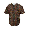 African Afro Inspired Pattern Print Men's Baseball Jersey