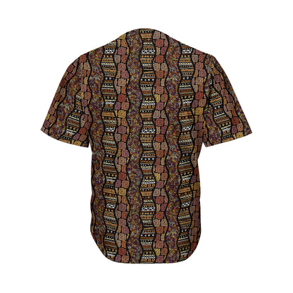 African Afro Inspired Pattern Print Men's Baseball Jersey