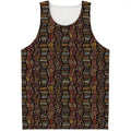 African Afro Inspired Pattern Print Men's Tank Top