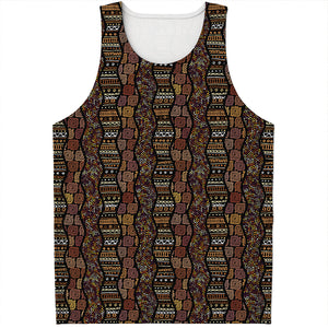 African Afro Inspired Pattern Print Men's Tank Top