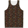 African Afro Inspired Pattern Print Men's Tank Top