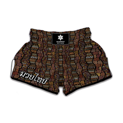 African Afro Inspired Pattern Print Muay Thai Boxing Shorts