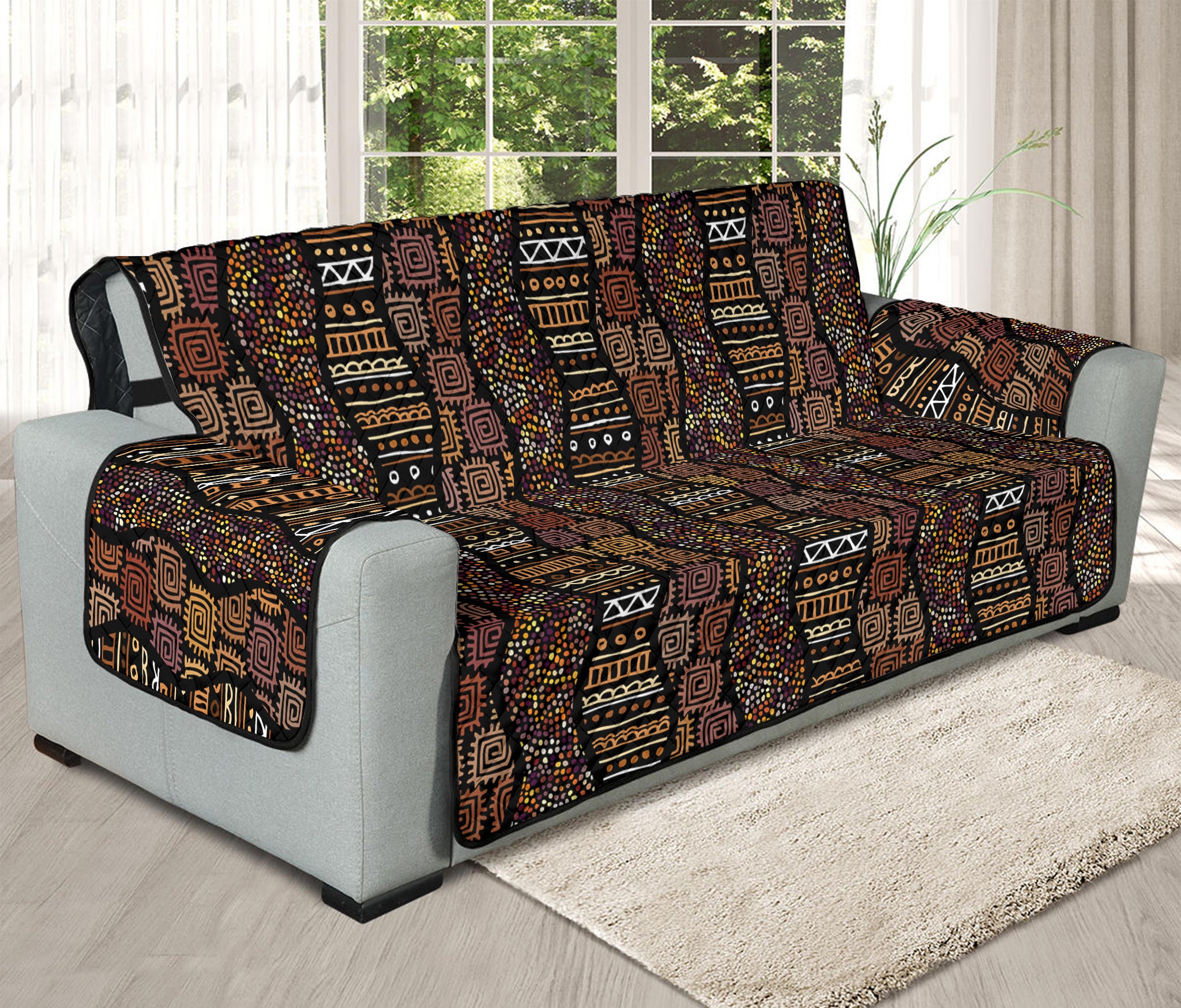 African Afro Inspired Pattern Print Oversized Sofa Protector