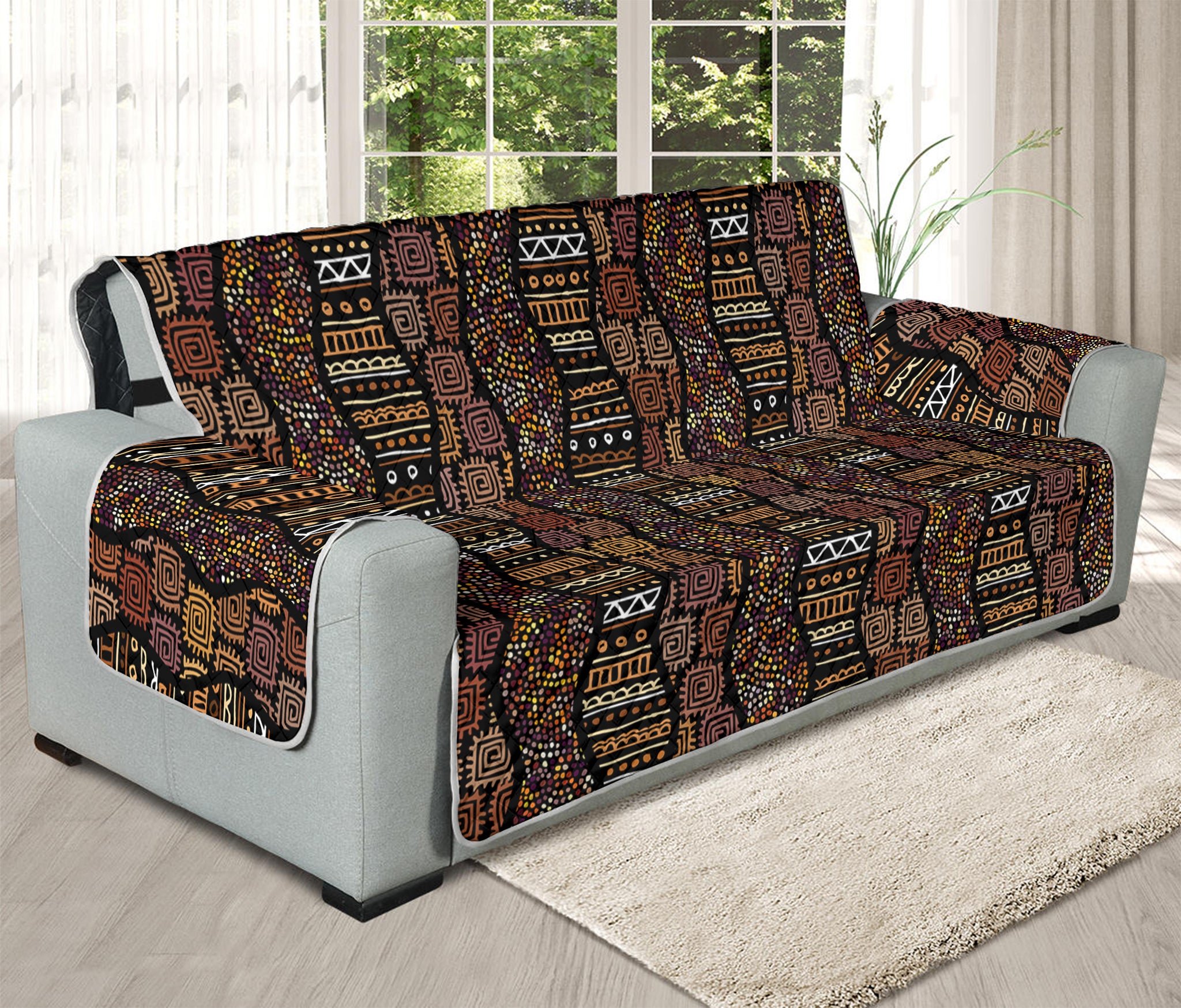 African Afro Inspired Pattern Print Oversized Sofa Protector