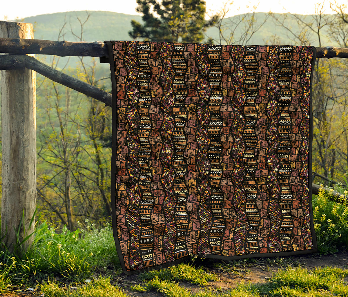 African Afro Inspired Pattern Print Quilt