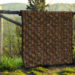 African Afro Inspired Pattern Print Quilt