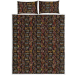 African Afro Inspired Pattern Print Quilt Bed Set