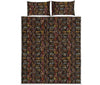 African Afro Inspired Pattern Print Quilt Bed Set