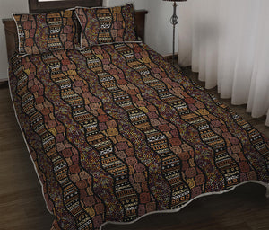 African Afro Inspired Pattern Print Quilt Bed Set