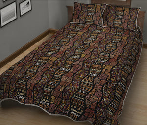 African Afro Inspired Pattern Print Quilt Bed Set