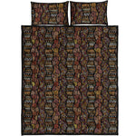 African Afro Inspired Pattern Print Quilt Bed Set