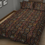 African Afro Inspired Pattern Print Quilt Bed Set