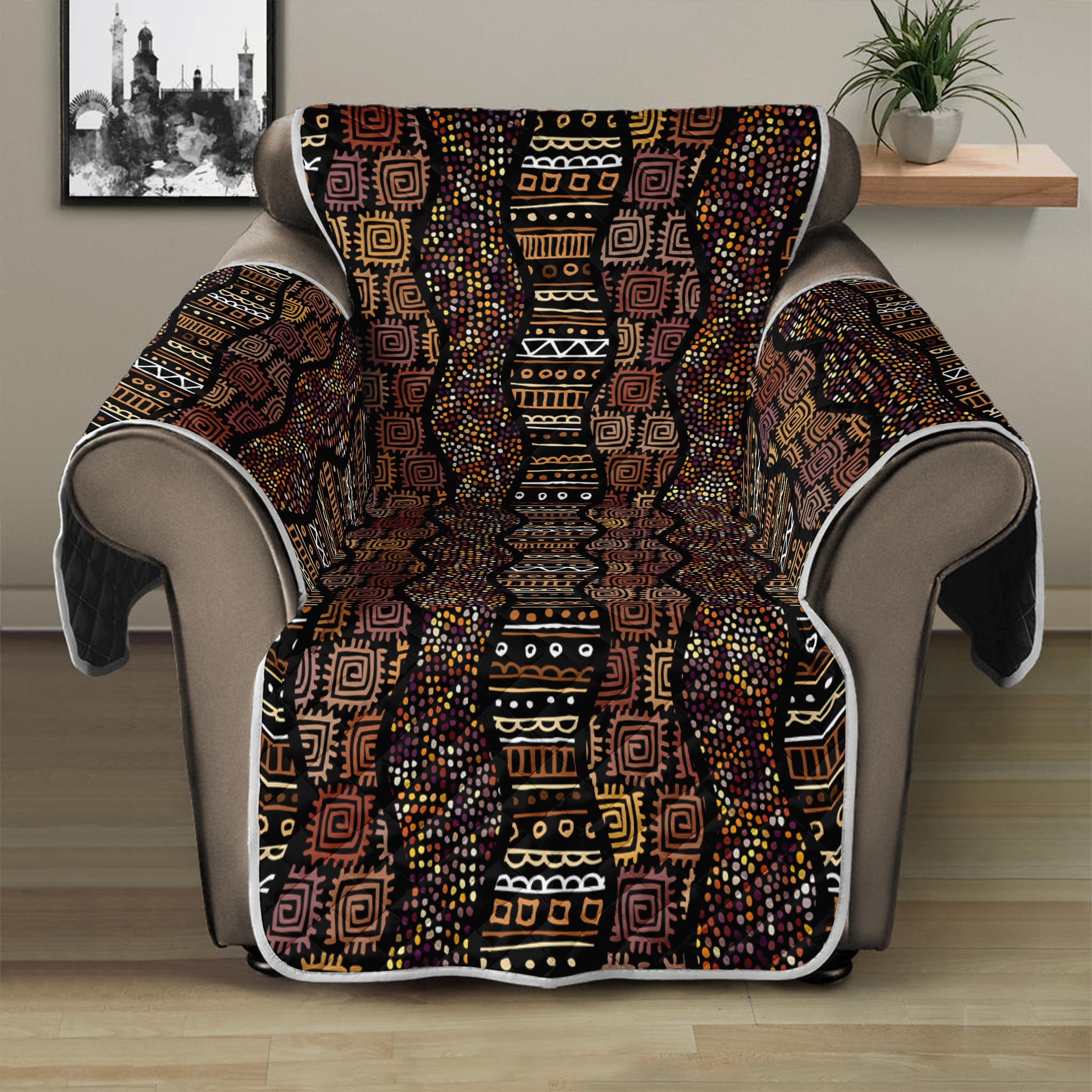 African Afro Inspired Pattern Print Recliner Protector