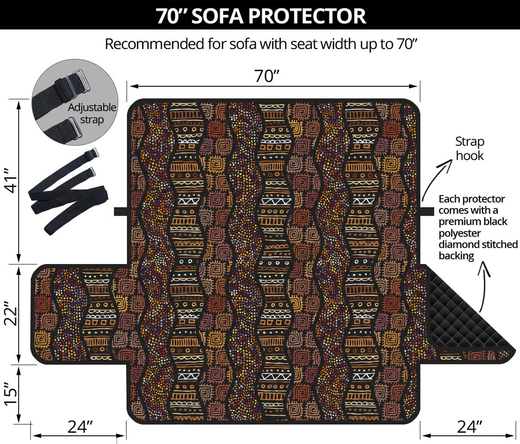 African Afro Inspired Pattern Print Sofa Protector