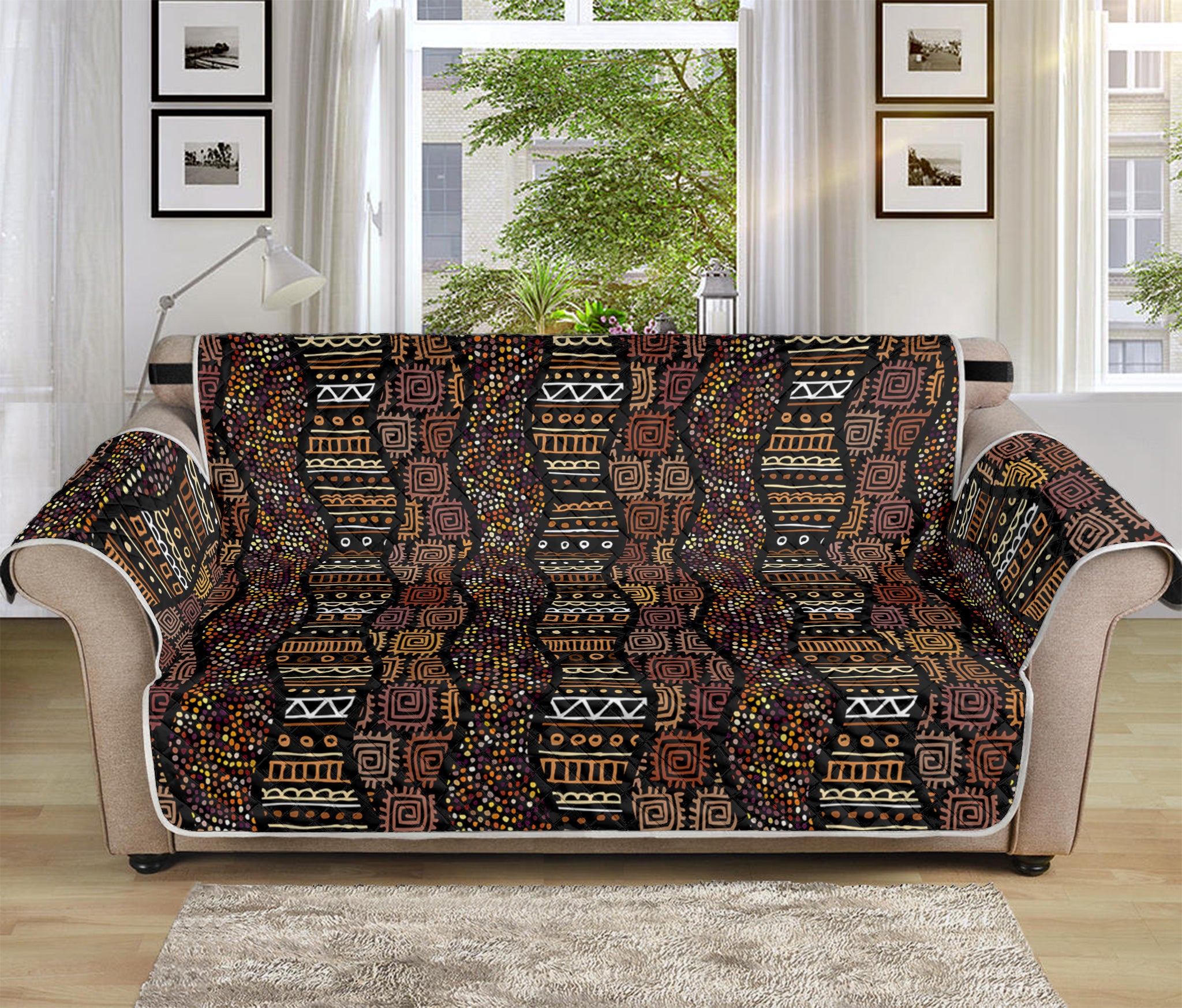 African Afro Inspired Pattern Print Sofa Protector