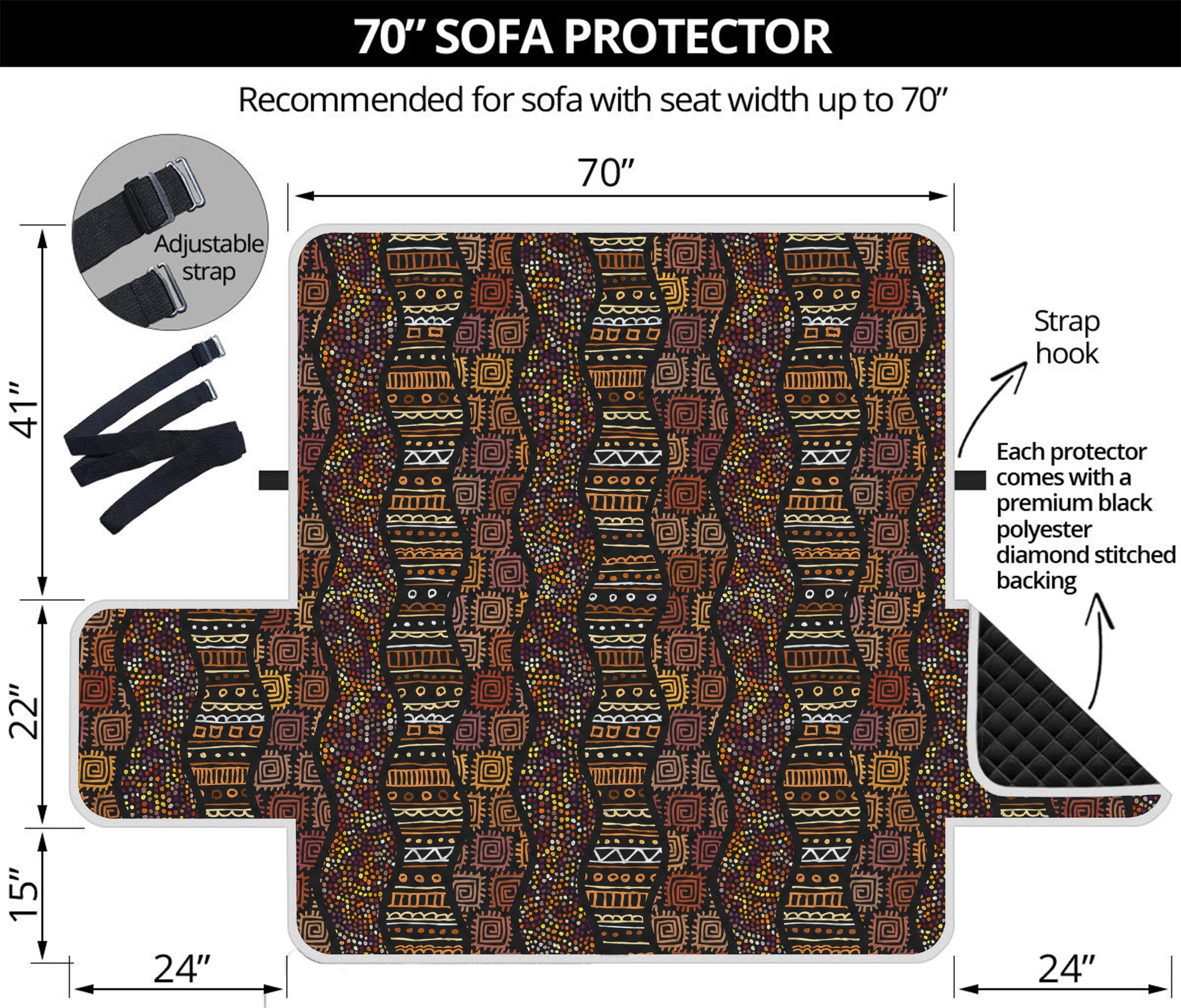 African Afro Inspired Pattern Print Sofa Protector