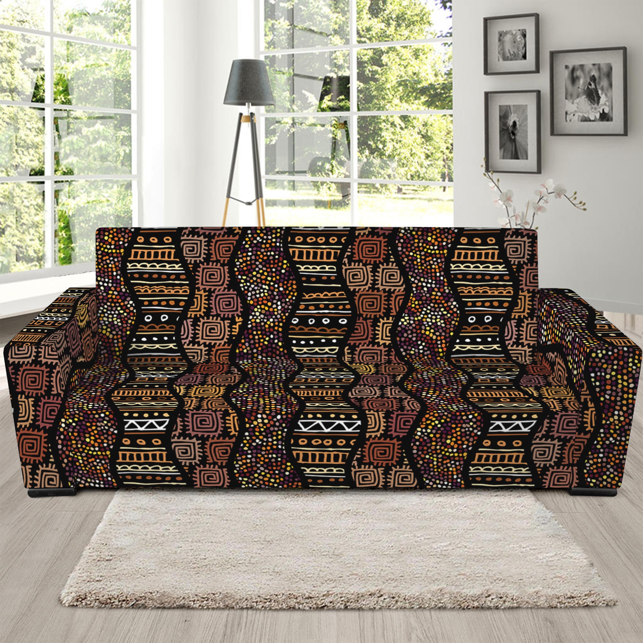 African Afro Inspired Pattern Print Sofa Slipcover