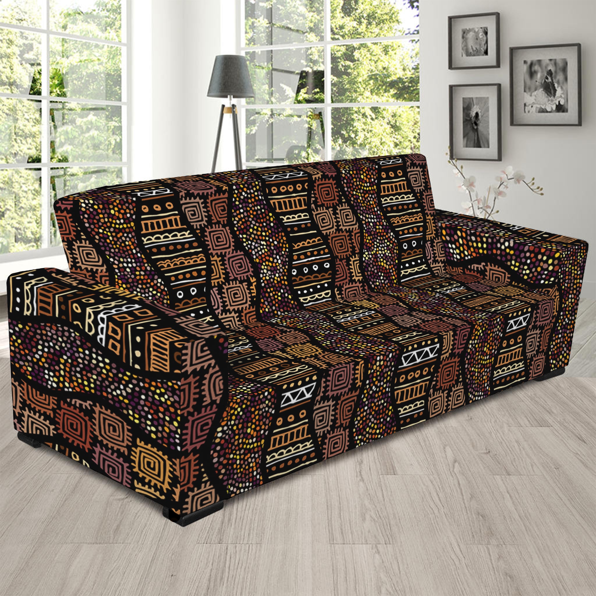 African Afro Inspired Pattern Print Sofa Slipcover