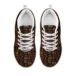 African Afro Inspired Pattern Print White Sneakers