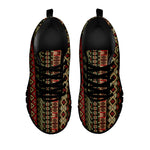 African Ethnic Pattern Print Black Sneakers