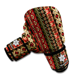 African Ethnic Pattern Print Boxing Gloves