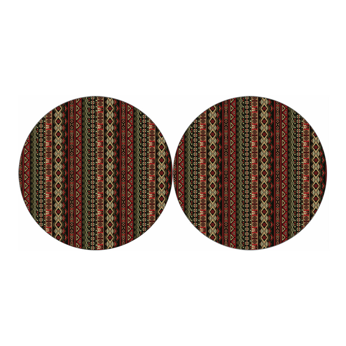African Ethnic Pattern Print Car Coasters