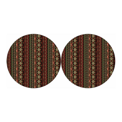 African Ethnic Pattern Print Car Coasters
