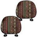 African Ethnic Pattern Print Car Headrest Covers