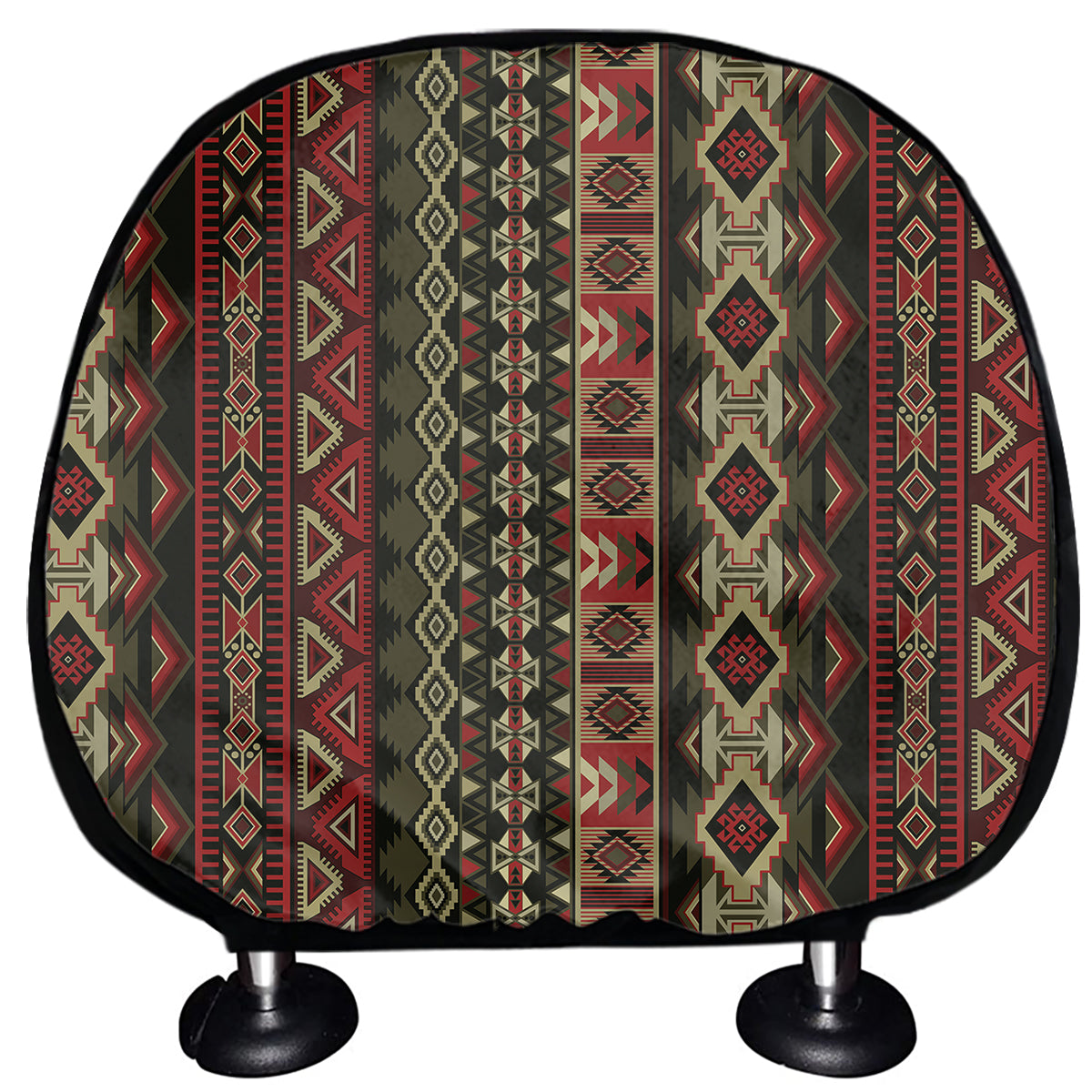 African Ethnic Pattern Print Car Headrest Covers