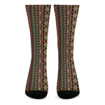 African Ethnic Pattern Print Crew Socks