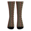 African Ethnic Pattern Print Crew Socks