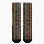 African Ethnic Pattern Print Crew Socks