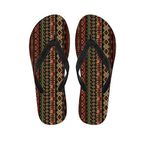 African Ethnic Pattern Print Flip Flops