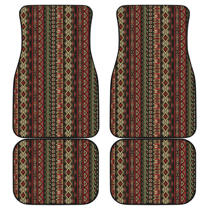 African Ethnic Pattern Print Front and Back Car Floor Mats