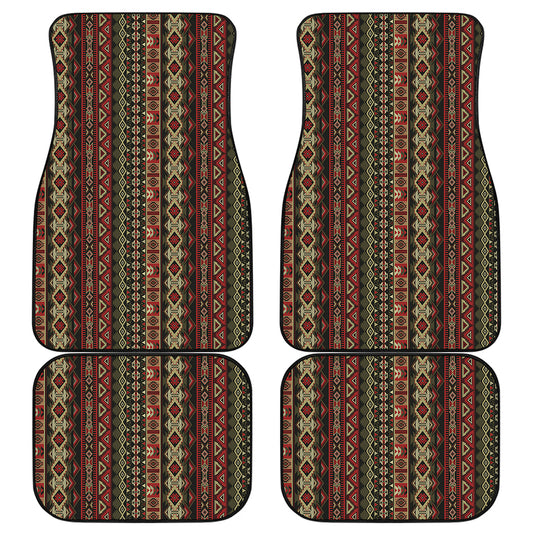 African Ethnic Pattern Print Front and Back Car Floor Mats