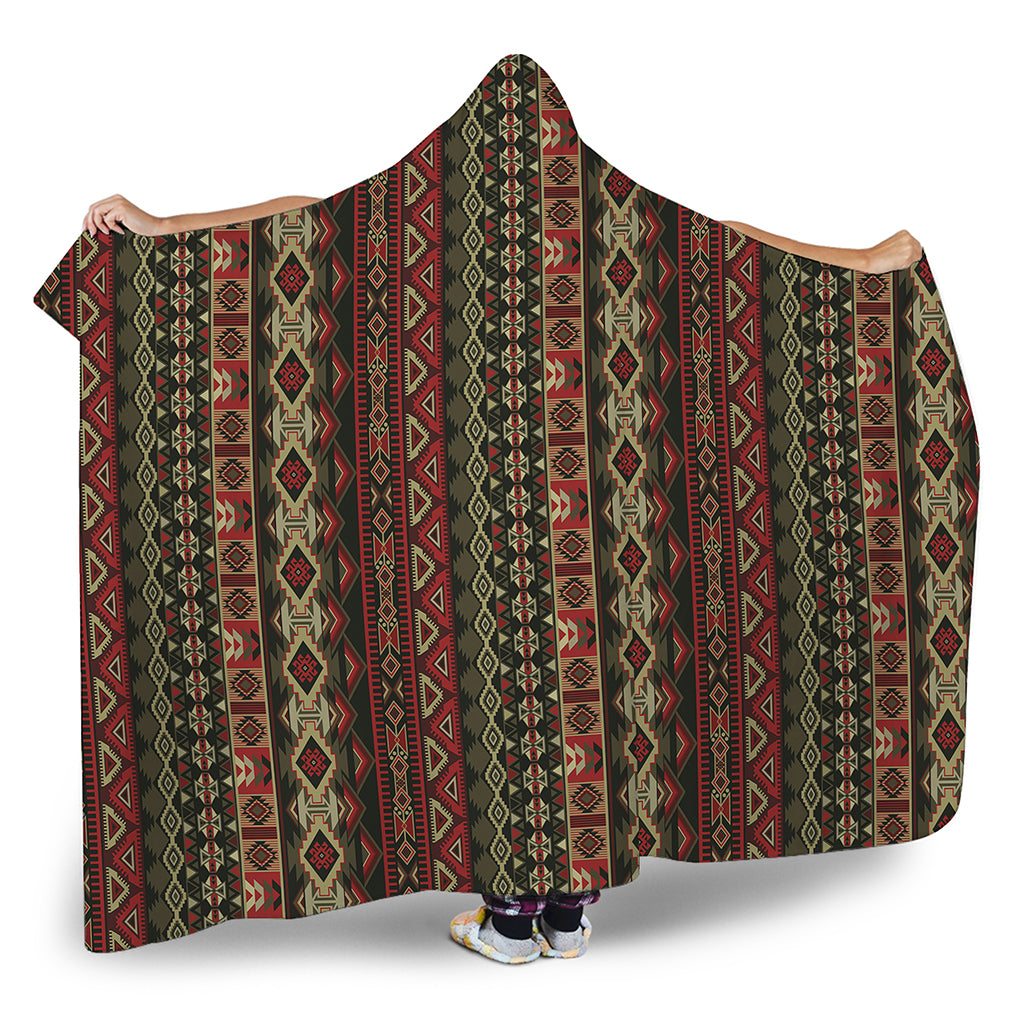 African Ethnic Pattern Print Hooded Blanket