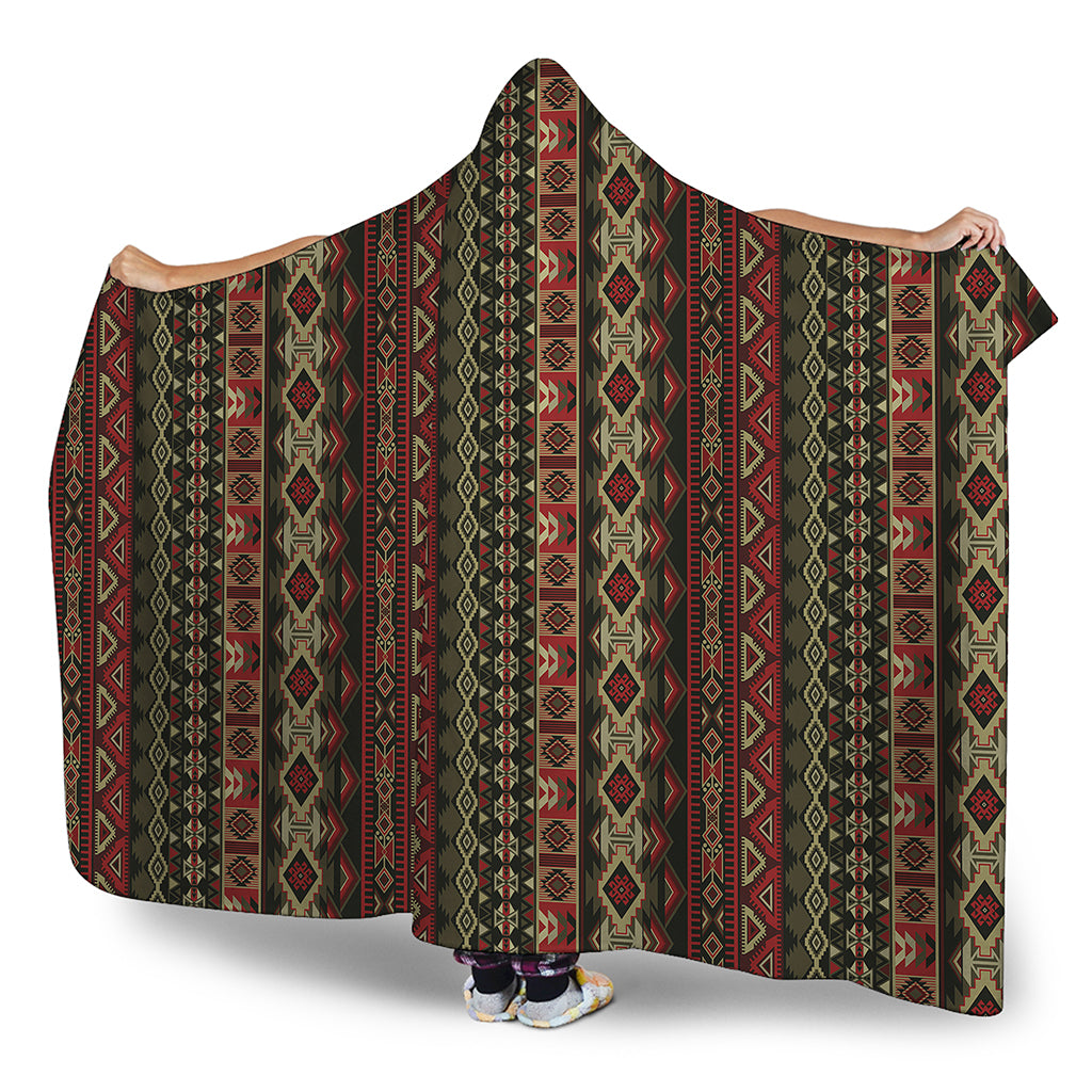African Ethnic Pattern Print Hooded Blanket