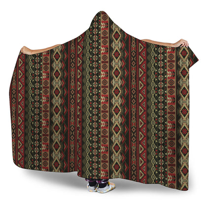 African Ethnic Pattern Print Hooded Blanket