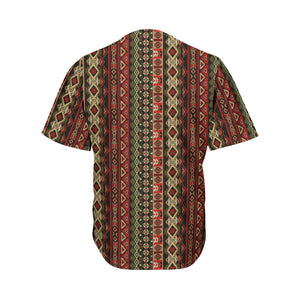 African Ethnic Pattern Print Men's Baseball Jersey