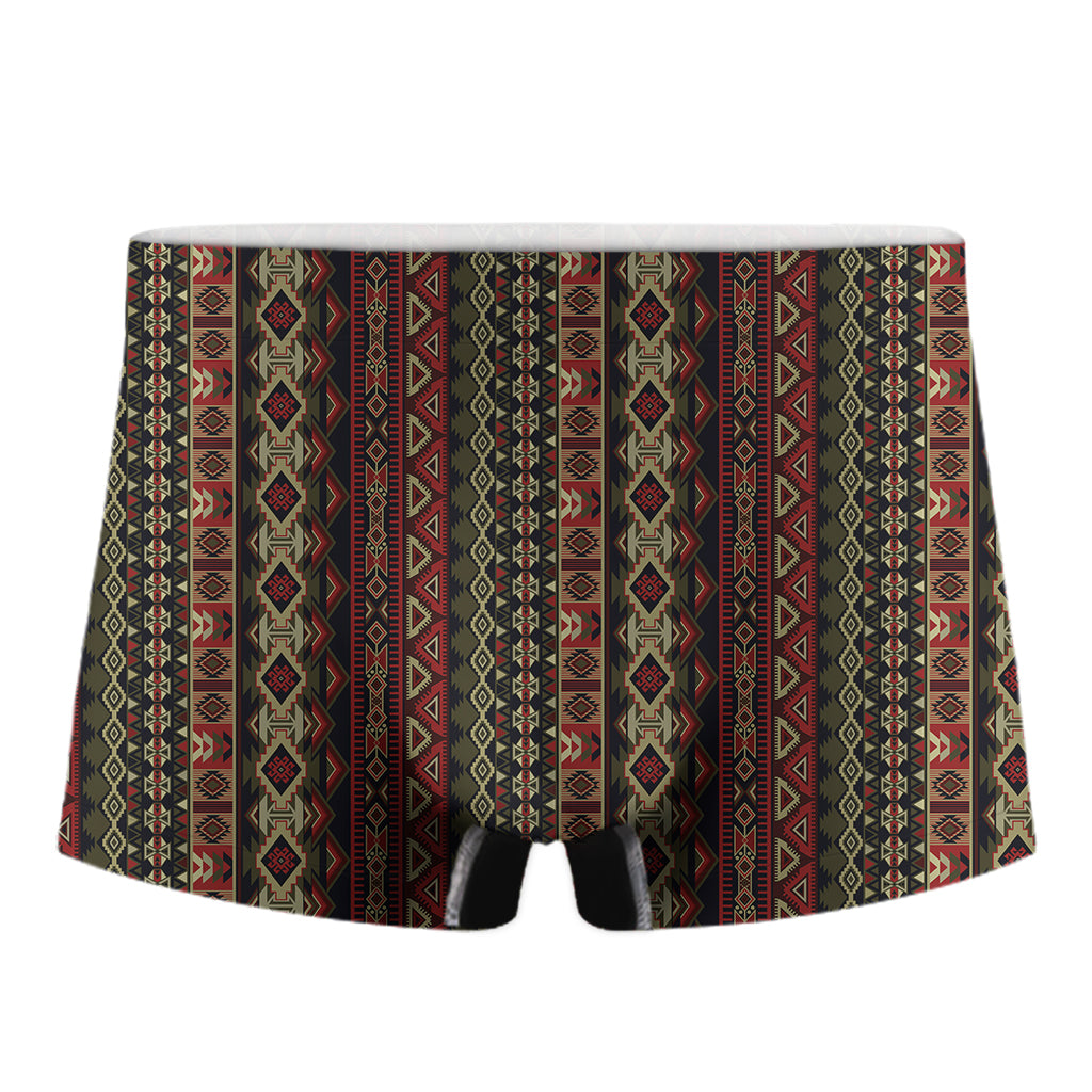 African Ethnic Pattern Print Men's Boxer Briefs