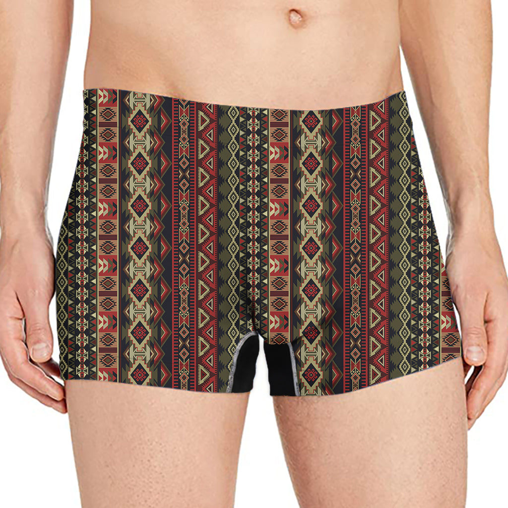 African Ethnic Pattern Print Men's Boxer Briefs